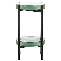 Clear Glass Round Katharine Accent Table