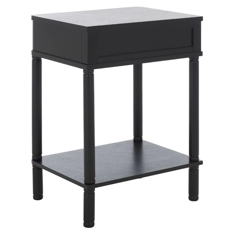 Black Wood Mina End Table