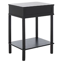 Black Wood Mina End Table