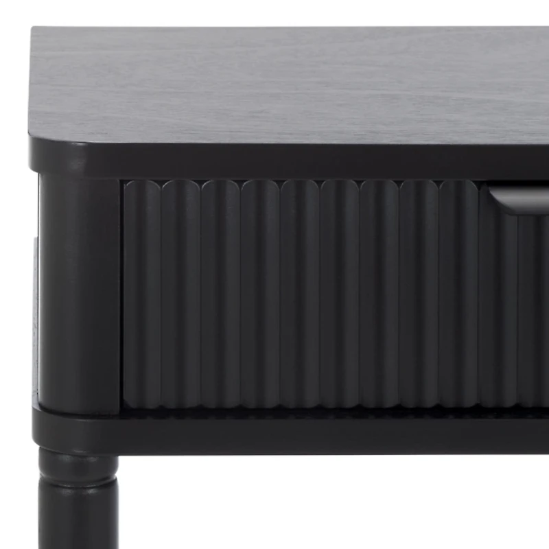 Black Wood Mina End Table