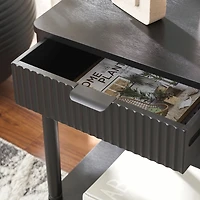 Black Wood Mina End Table