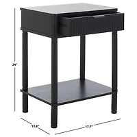 Black Wood Mina End Table