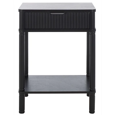 Black Wood Mina End Table