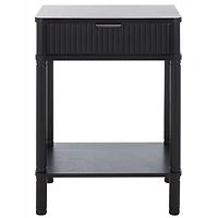 Black Wood Mina End Table