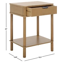 Desert Brown Wood Mina End Table