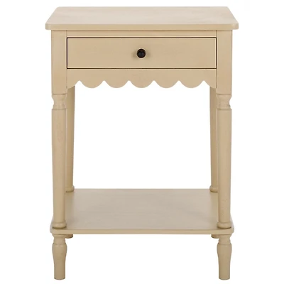 Natural Wood 1-Drawer Cottage Accent Table