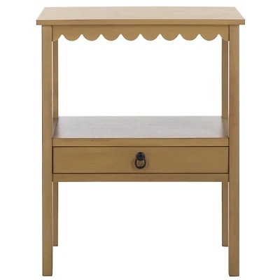 Wood 2-Tier Cottage Accent Table