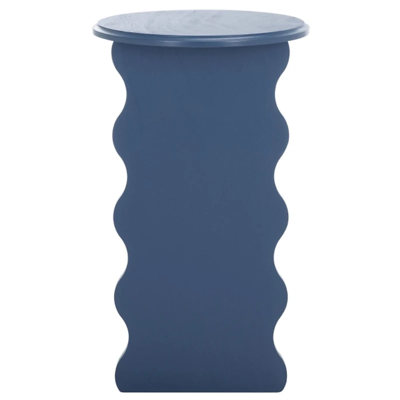 Blue Wood Dollie Accent Table