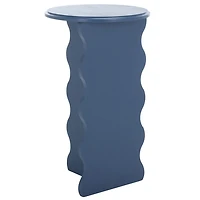 Blue Wood Dollie Accent Table