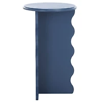 Blue Wood Dollie Accent Table