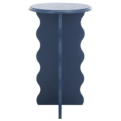 Blue Wood Dollie Accent Table
