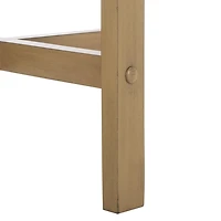 Brown Round Wood Lenora Accent Table