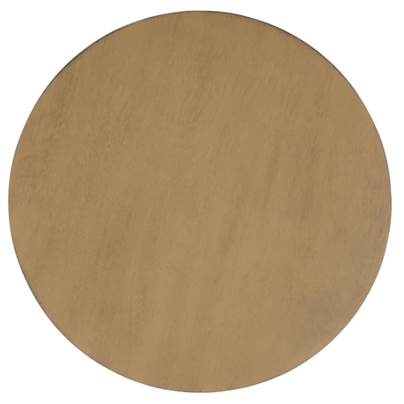 Brown Round Wood Lenora Accent Table