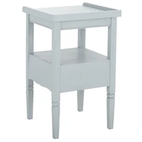 Sky Blue Wood Single Drawer Adelaide End Table