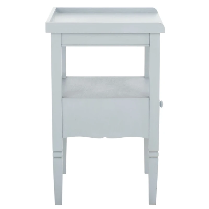 Sky Blue Wood Single Drawer Adelaide End Table