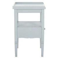 Sky Blue Wood Single Drawer Adelaide End Table