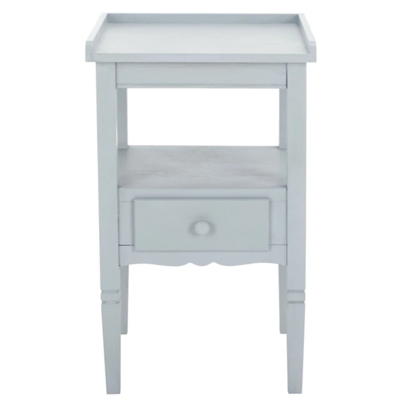 Sky Blue Wood Single Drawer Adelaide End Table