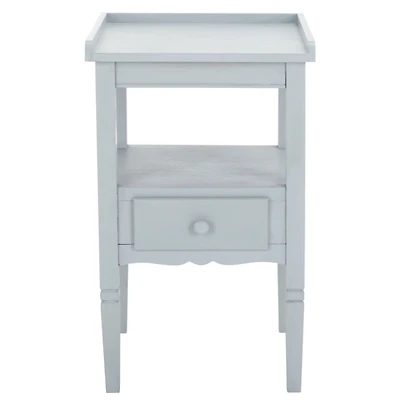 Sky Blue Wood Single Drawer Adelaide End Table