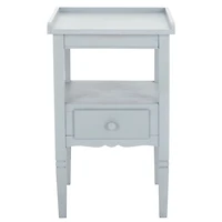 Sky Blue Wood Single Drawer Adelaide End Table