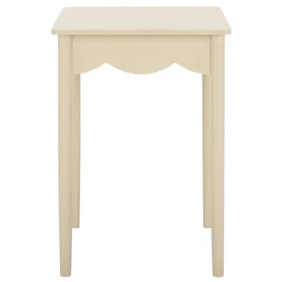 Sand Scalloped Cottage Kalina Accent Table