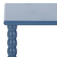 Minerva Blue Wood Spindle 3-Tier Accent Table