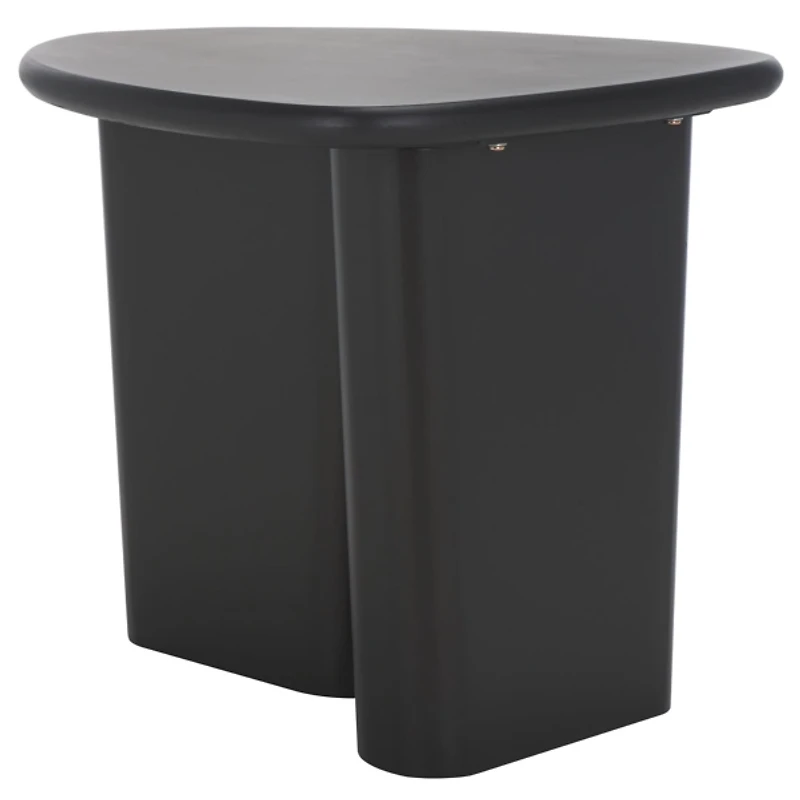 Black Asymmetrical Genevieve Accent Table