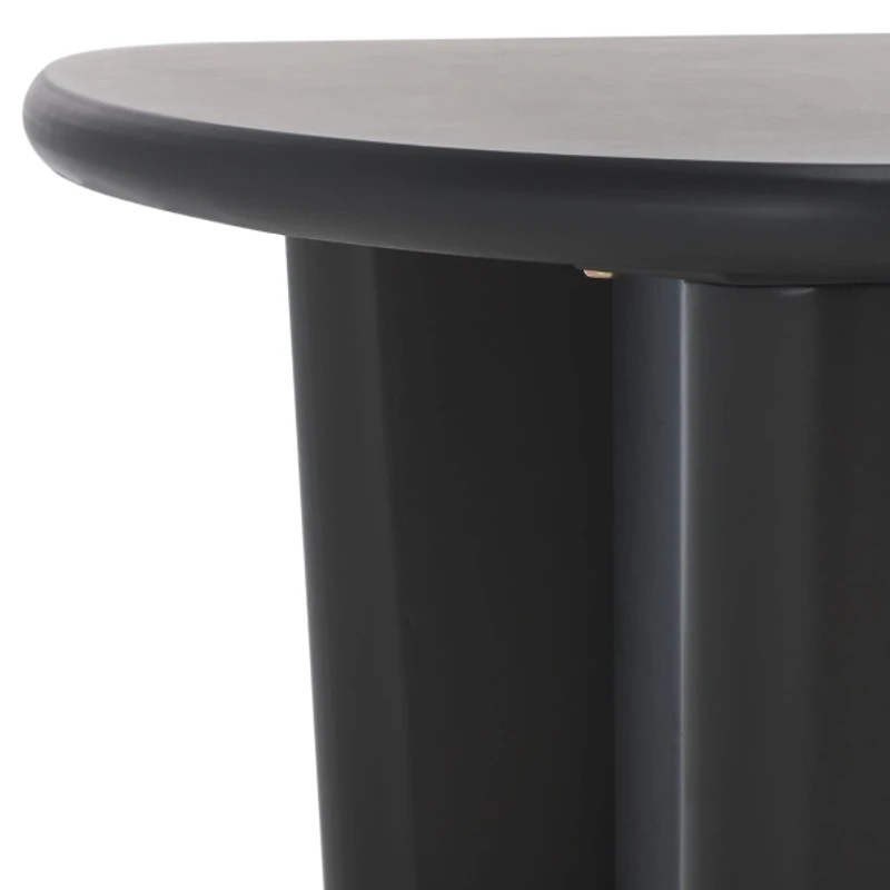Black Asymmetrical Genevieve Accent Table