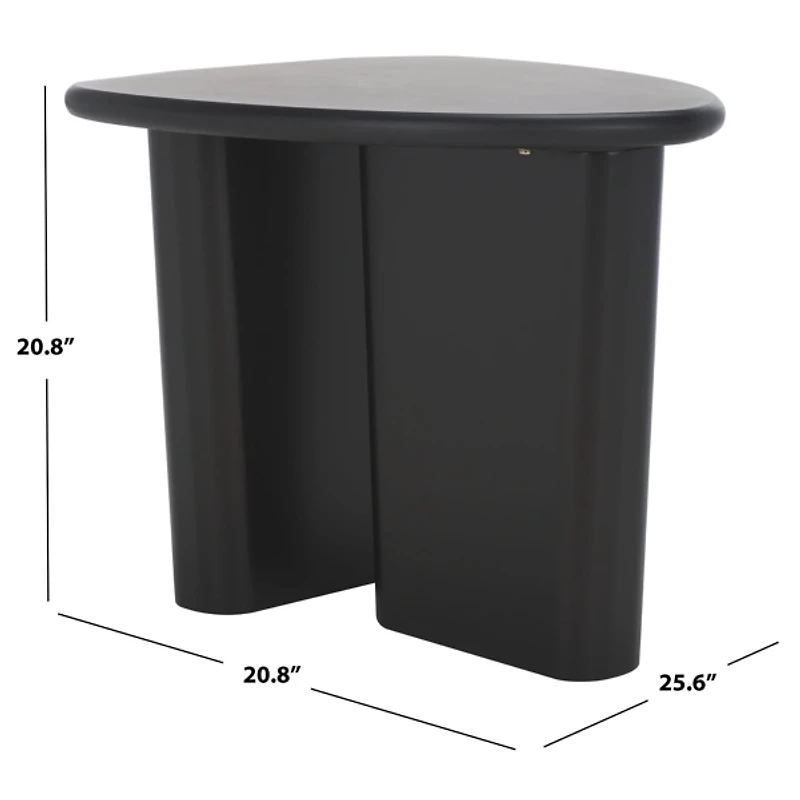 Black Asymmetrical Genevieve Accent Table