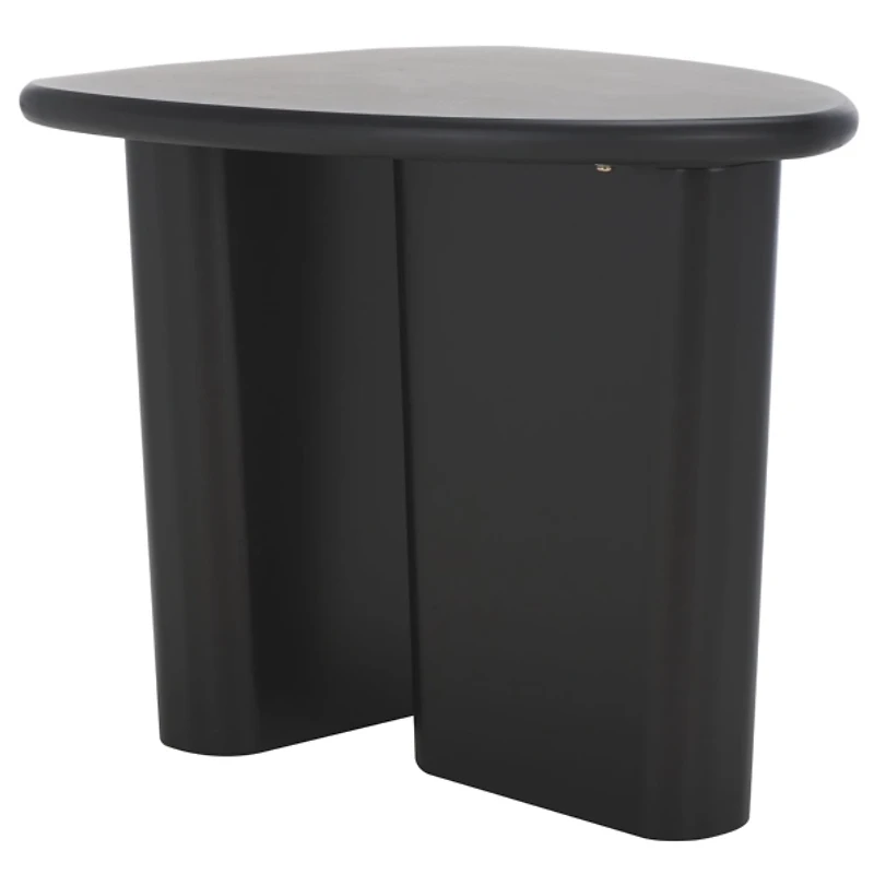 Black Asymmetrical Genevieve Accent Table