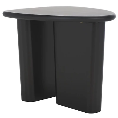 Black Asymmetrical Genevieve Accent Table