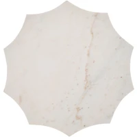 White Marble Star Gold Accent Table