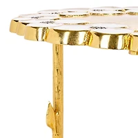 Gold Metal Flower Accent Table