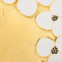 Gold Metal Flower Accent Table