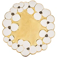 Gold Metal Flower Accent Table