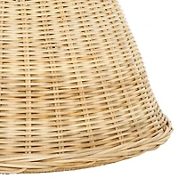 Natural Rattan Woven Coastal Accent Table