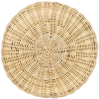 Natural Rattan Woven Coastal Accent Table