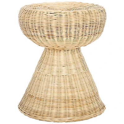 Natural Rattan Woven Coastal Accent Table
