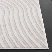 Ivory Mirlinda Contemporary Square Area Rug