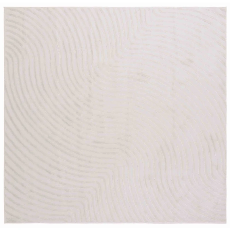 Ivory Mirlinda Contemporary Square Area Rug