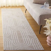 Beige Elselore Contemporary Runner, 2x8