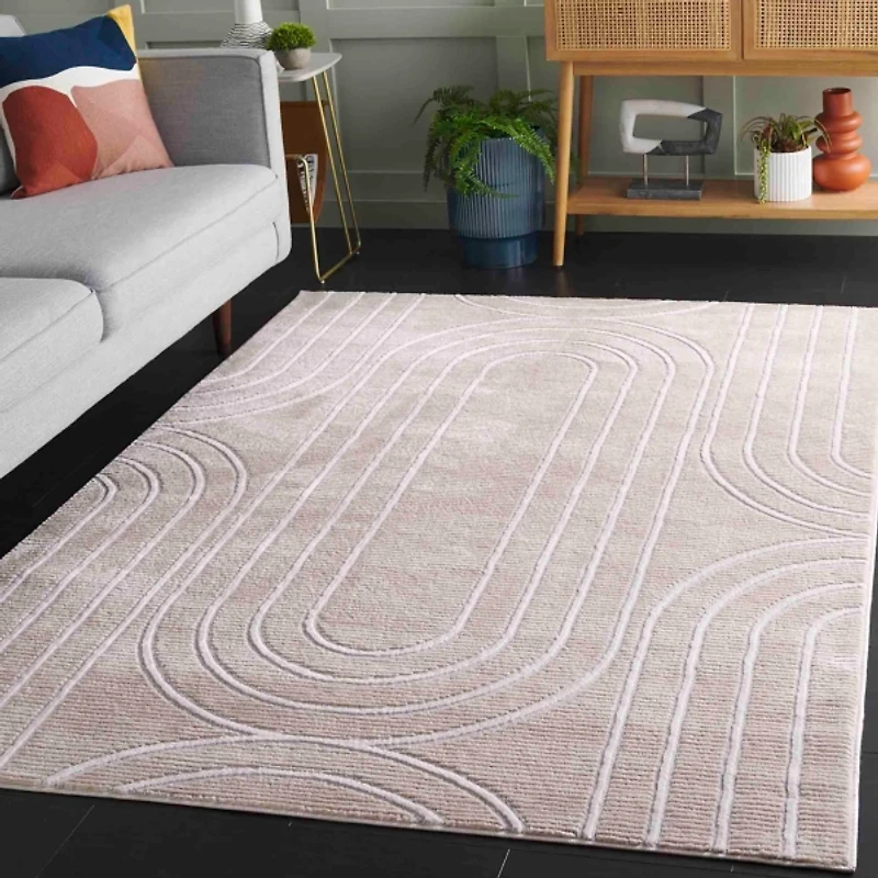 Beige Elselore Contemporary Area Rug