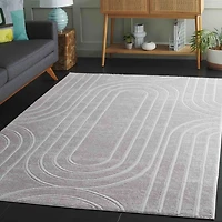 Gray Elselore Contemporary Area Rug