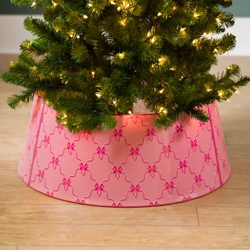 Pink Bows Metal Tree Collar, 26 in.