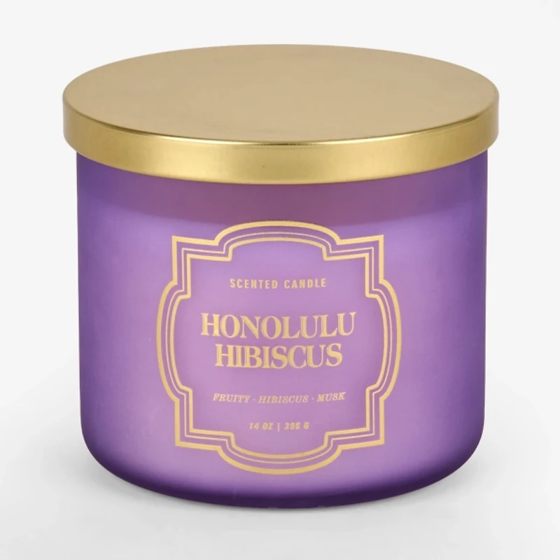 Pink Honolulu Hibiscus 3-Wick Jar Candle