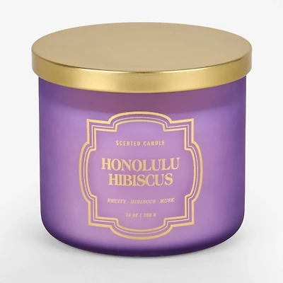 Pink Honolulu Hibiscus 3-Wick Jar Candle