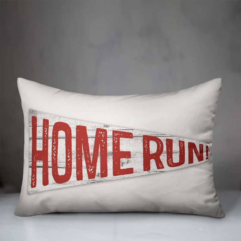 White Home Run Pendant Pillow