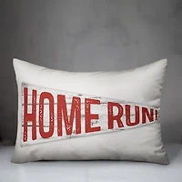 White Home Run Pendant Pillow