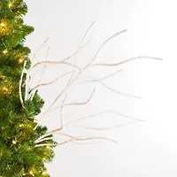 White Glitter Curly Coral Tree Pick