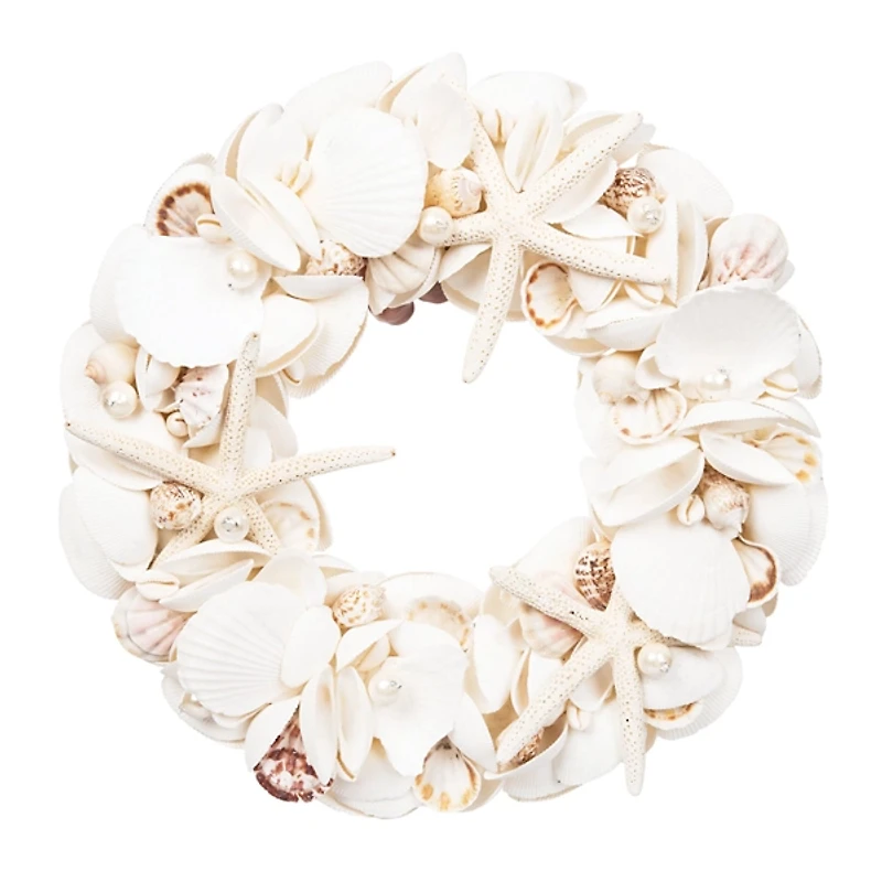 Sandy Coastal Shell Wreath