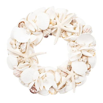 Sandy Coastal Shell Wreath